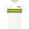 Ayrton Senna Men's Helmet Striped T-Shirt - Vintage F1 Racewear