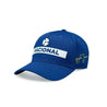 Ayrton Senna Replica Nacional Baseball Hat- Blue - Vintage F1 Racewear