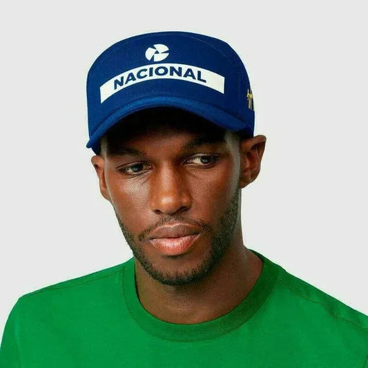 Ayrton Senna Replica Nacional Hat- Blue - F1 Vintage Racewear