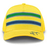 Ayrton Senna Stripe Baseball Hat - Yellow - Vintage F1 Racewear