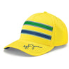 Ayrton Senna Stripe Baseball Hat - Yellow - Vintage F1 Racewear
