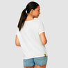 Ayrton Senna Women's Fanwear Flag T-Shirt- White - Vintage F1 Racewear