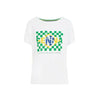 Ayrton Senna Women's Fanwear Flag T-Shirt- White - Vintage F1 Racewear