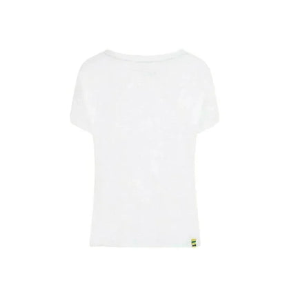 Ayrton Senna Women's Fanwear Flag T-Shirt- White - F1 Vintage Racewear