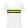 Ayrton Senna Women's Helmet Striped T-Shirt - Vintage F1 Racewear