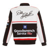 Men's Dale Earnhardt JH Design White/Black Goodwrench Twill Uniform Full-Snap Jacket - Vintage F1 Racewear