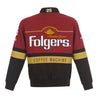 Men's Tim Richmond JH Design Maroon/Black Folgers Twill Uniform Full-Snap Jacket - Vintage F1 Racewear