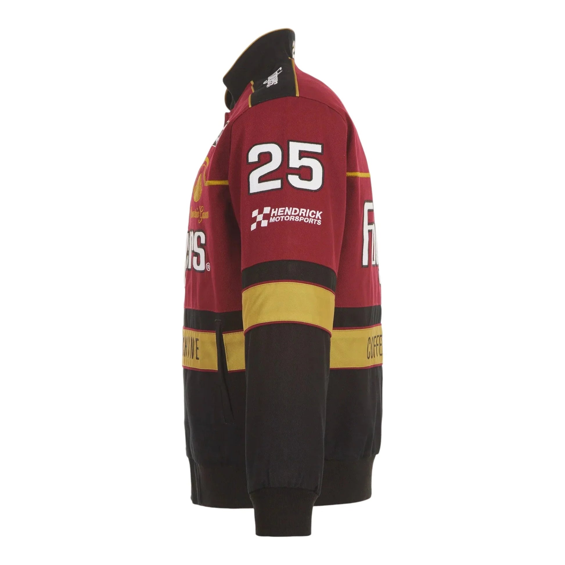 Men's Tim Richmond JH Design Maroon/Black Folgers Twill Uniform Full-Snap Jacket - F1 Vintage Racewear
