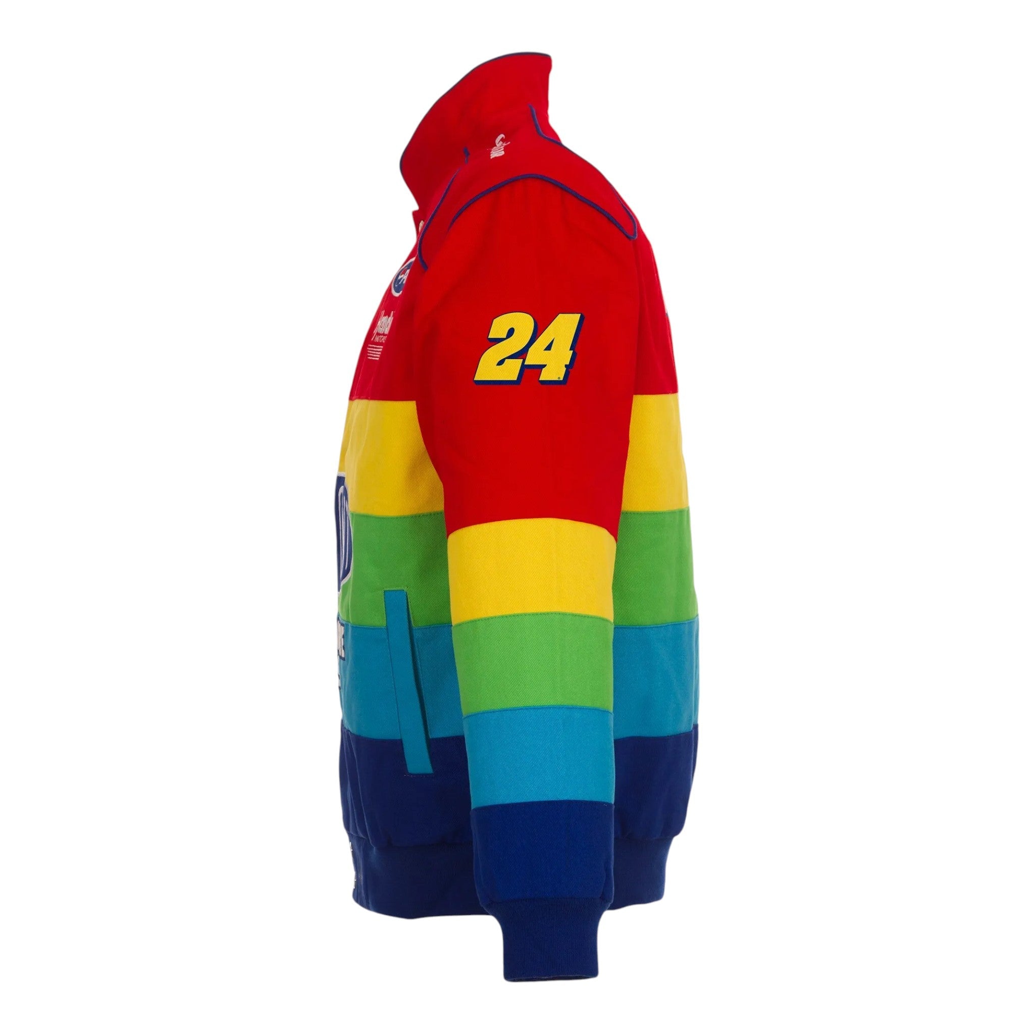 Men's Jeff Gordon JH Design Red/Blue Twill Uniform Full-Snap Jacket - Vintage F1 Racewear