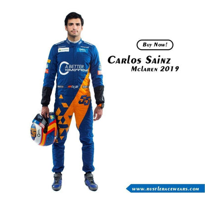Carlos Sainz Team Mclaren 2019 Race Suit - F1 Vintage Racewear