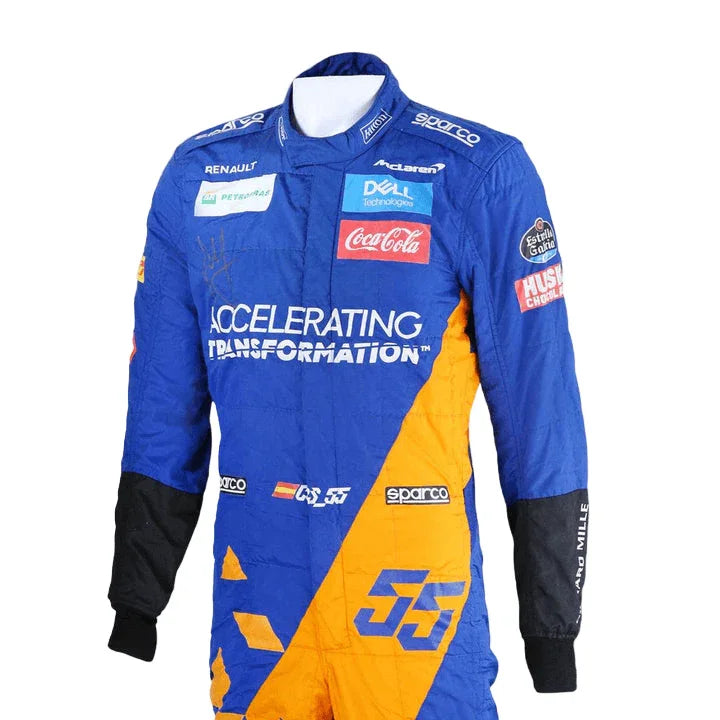 Carlos Sainz Team Mclaren 2019 Race Suit - F1 Vintage Racewear