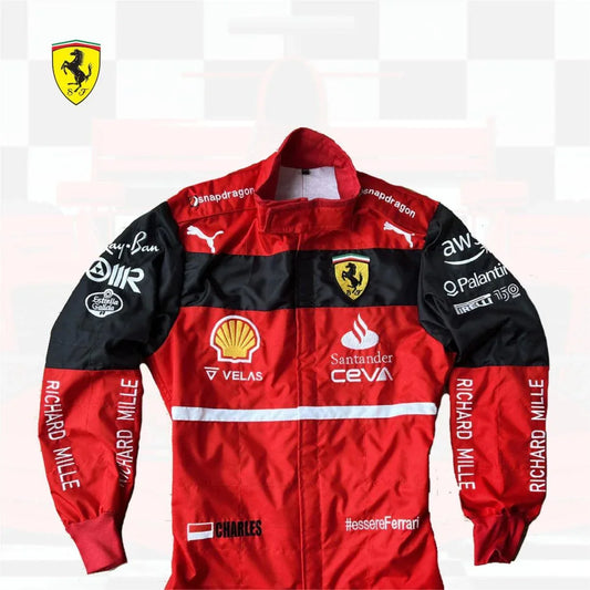 Charles Leclerc 2022 Replica Racing Suit - F1 Vintage Racewear