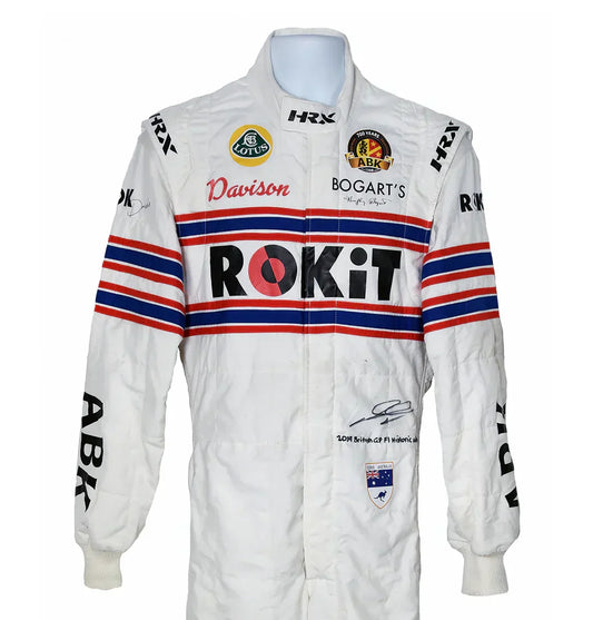 2019 James Davison Winning British GP Classic Team Lotus Masters F1 Suit - F1 Vintage Racewear