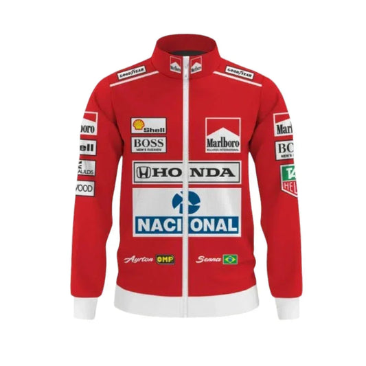 F1 Vintage Racing Jacket Mclaren Senna F1 Honda - F1 Vintage Racewear