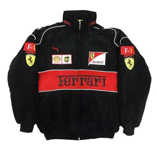 F1 Vintage Scuderia Ferrari Jacket Black - F1 Vintage Racewear