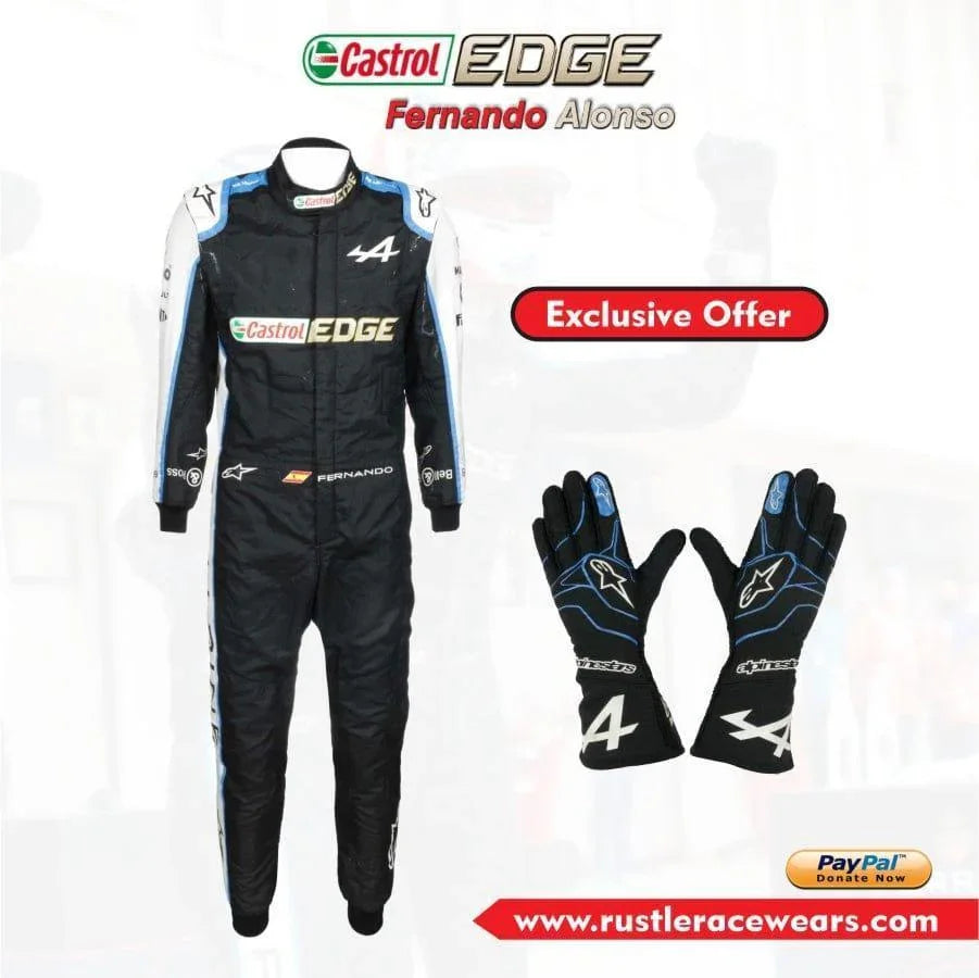 FERNANDO ALONSO 2021 ALPINE F1 RACE SUIT - F1 Vintage Racewear