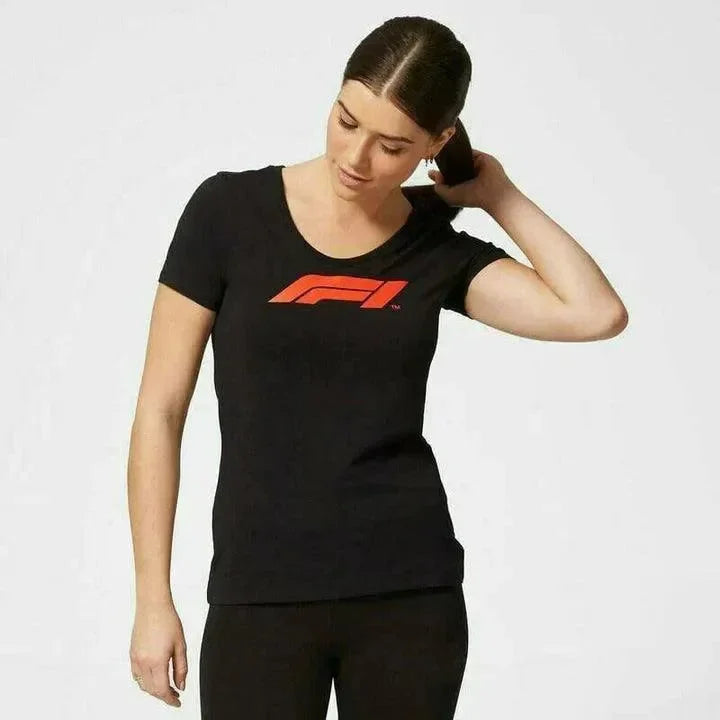 Formula 1 Tech Collection F1 Women's Large Logo T-Shirt White/Red/Black - F1 Vintage Racewear