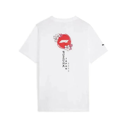 Formula 1 Tech Limited Edition Suzuka Japan GP Puma T-Shirt - White/Black - F1 Vintage Racewear