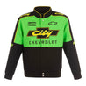 Men's NASCAR JH Design Black City Chevrolet Legend Full-Snap Twill Uniform Jacket - Vintage F1 Racewear