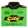 Men's NASCAR JH Design Black City Chevrolet Legend Full-Snap Twill Uniform Jacket - Vintage F1 Racewear