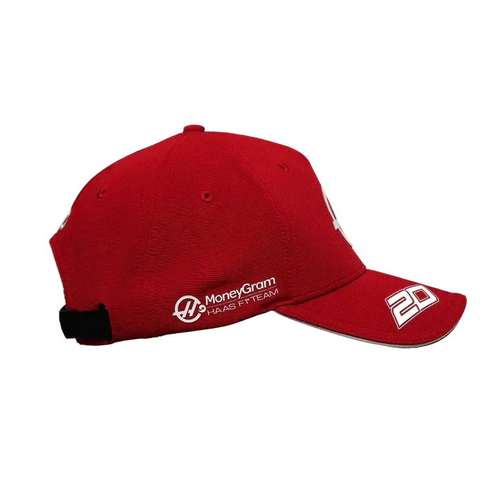 Haas Racing F1 2023 Kevin Magnussen Team Baseball Hat - Red - F1 Vintage Racewear