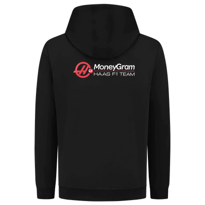 Haas Racing F1 Logo Hoodie Black - F1 Vintage Racewear