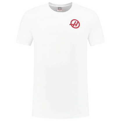 Haas Racing F1 Small Logo T-Shirt - Black/White - F1 Vintage Racewear