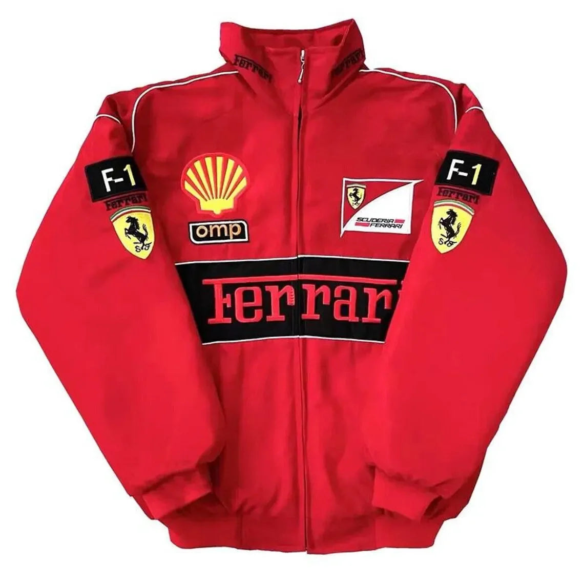 F1 Vintage Ferrari Jacket Red & Black - F1 Vintage Racewear