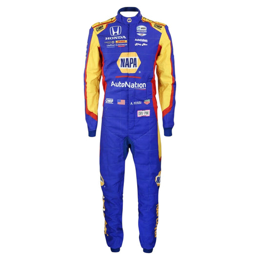 Autographed 2021 Alexander Rossi IndyCar Suit - F1 Vintage Racewear