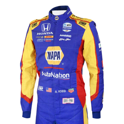 Autographed 2021 Alexander Rossi IndyCar Suit - F1 Vintage Racewear