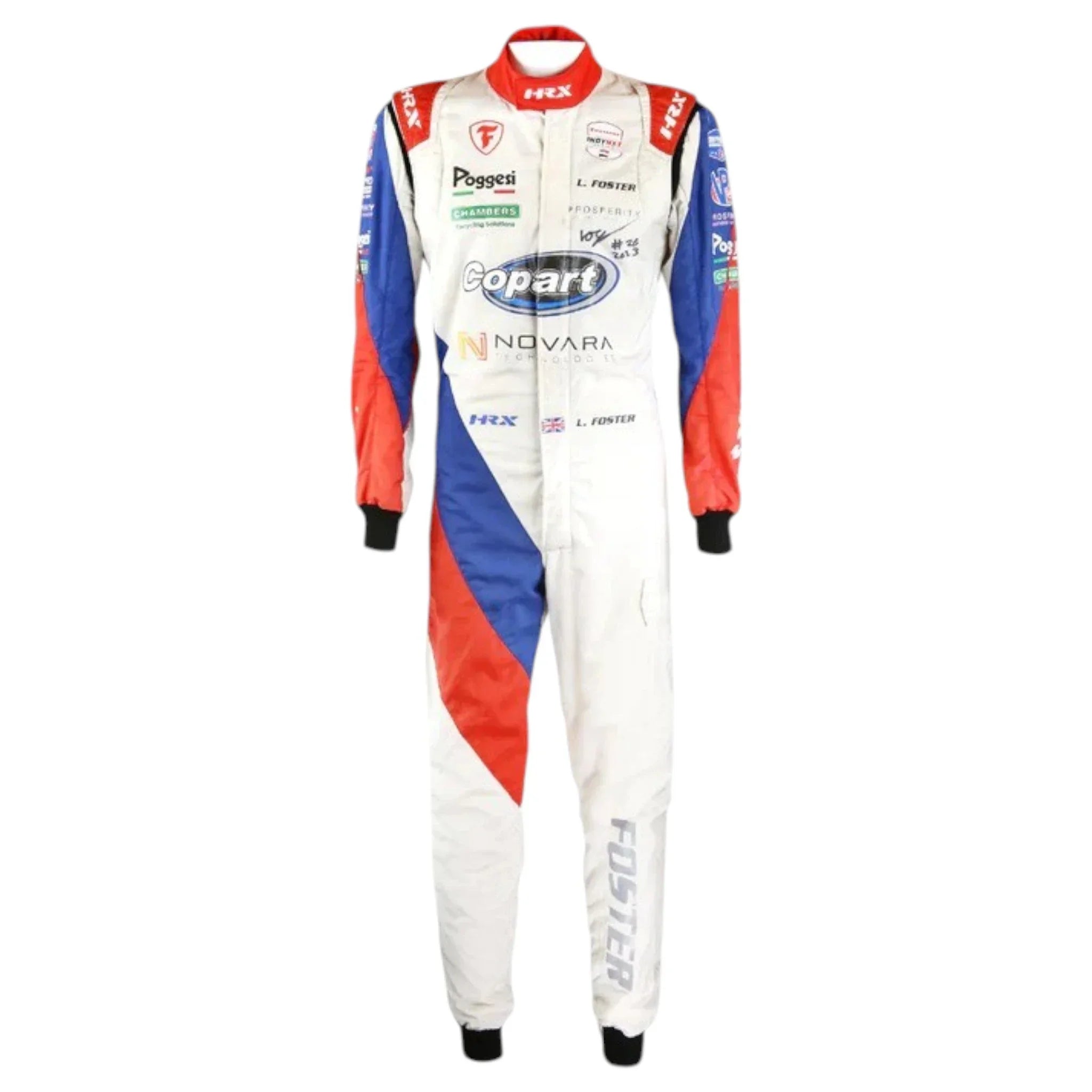 Signed Race Winning Indy NXT Suit - 2023 Louis Foster Andretti Autosport - F1 Vintage Racewear