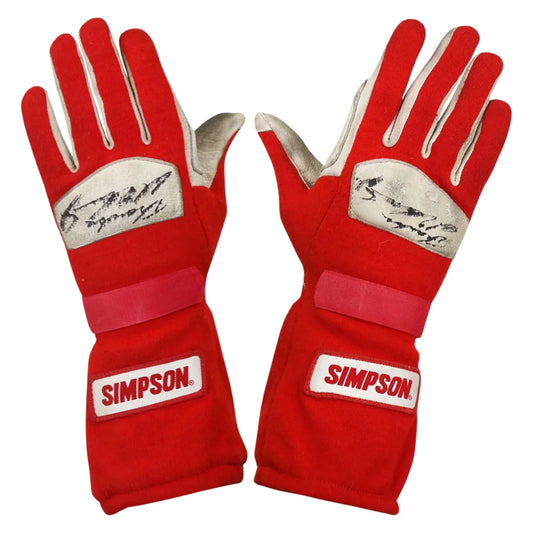 Autographed Al Unser Jr. Race Team Penske IndyCar Gloves - F1 Vintage Racewear
