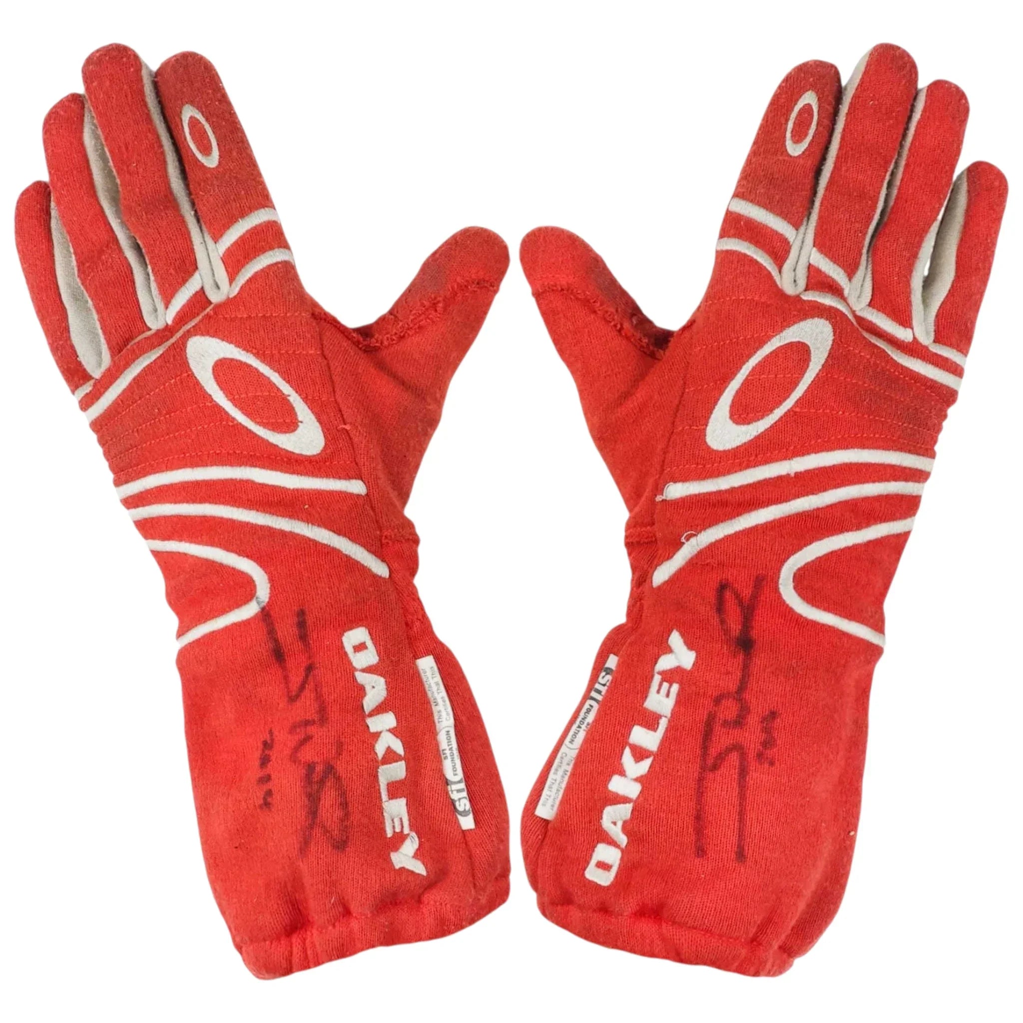 Signed 2014 Justin Wilson IndyCar Gloves - Dale Coyne Racing - F1 Vintage Racewear