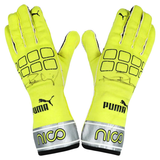 Nico Rosberg Signed Replica Mercedes F1 Gloves - F1 Vintage Racewear