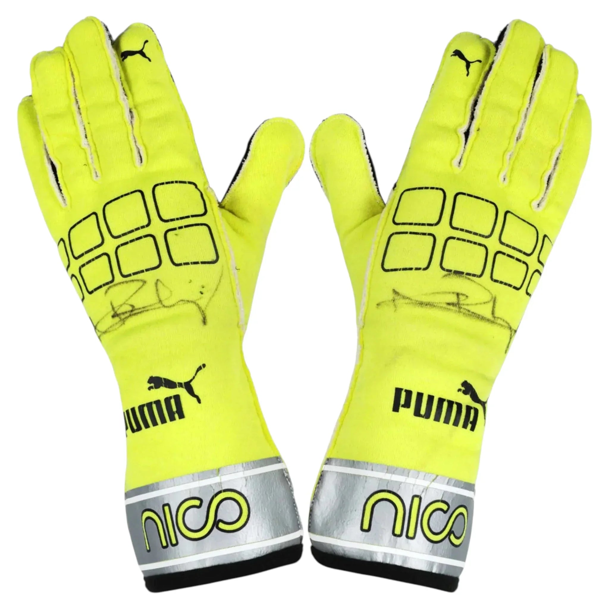 Nico Rosberg Signed Replica Mercedes F1 Gloves - F1 Vintage Racewear