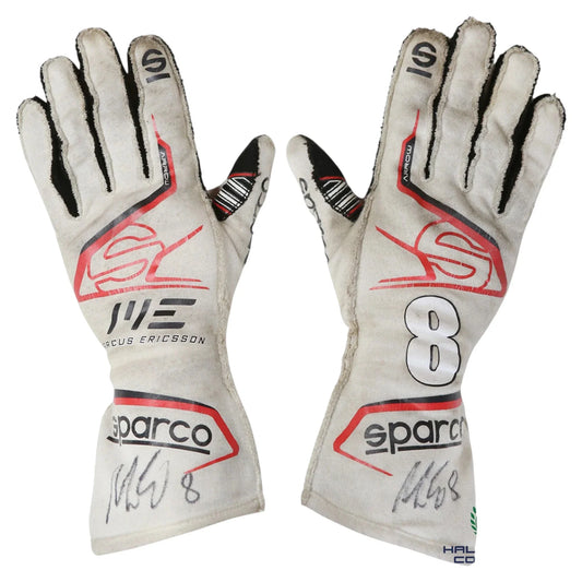2021 Marcus Ericsson Signed Detroit "First Win" & Indy 500 Chip Ganassi Racing IndyCar Gloves - F1 Vintage Racewear
