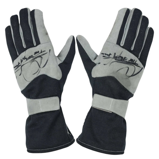 2001 Mika Hakkinen Signed Mercedes McLaren F1 Racing Gloves - F1 Vintage Racewear