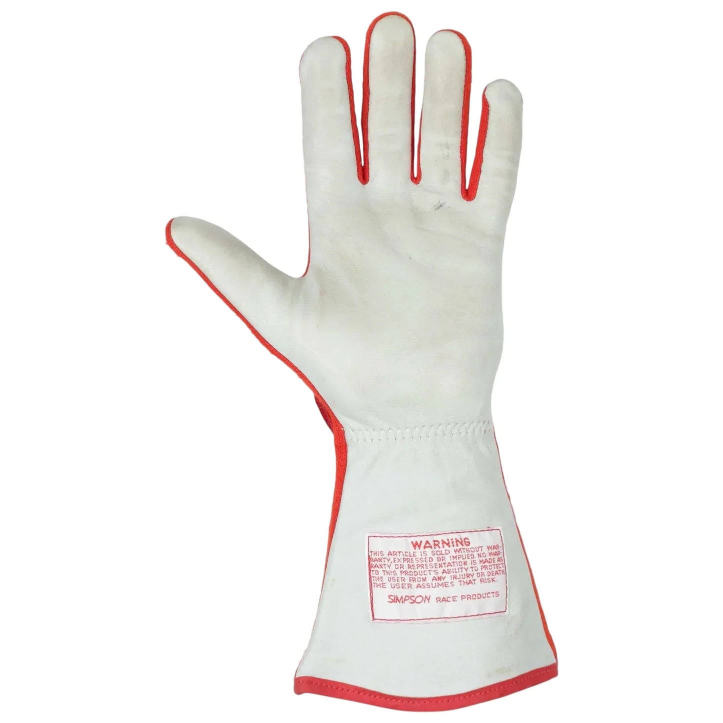 1980's Single Red Simpson IndyCar Glove - Vintage Racing - F1 Vintage Racewear