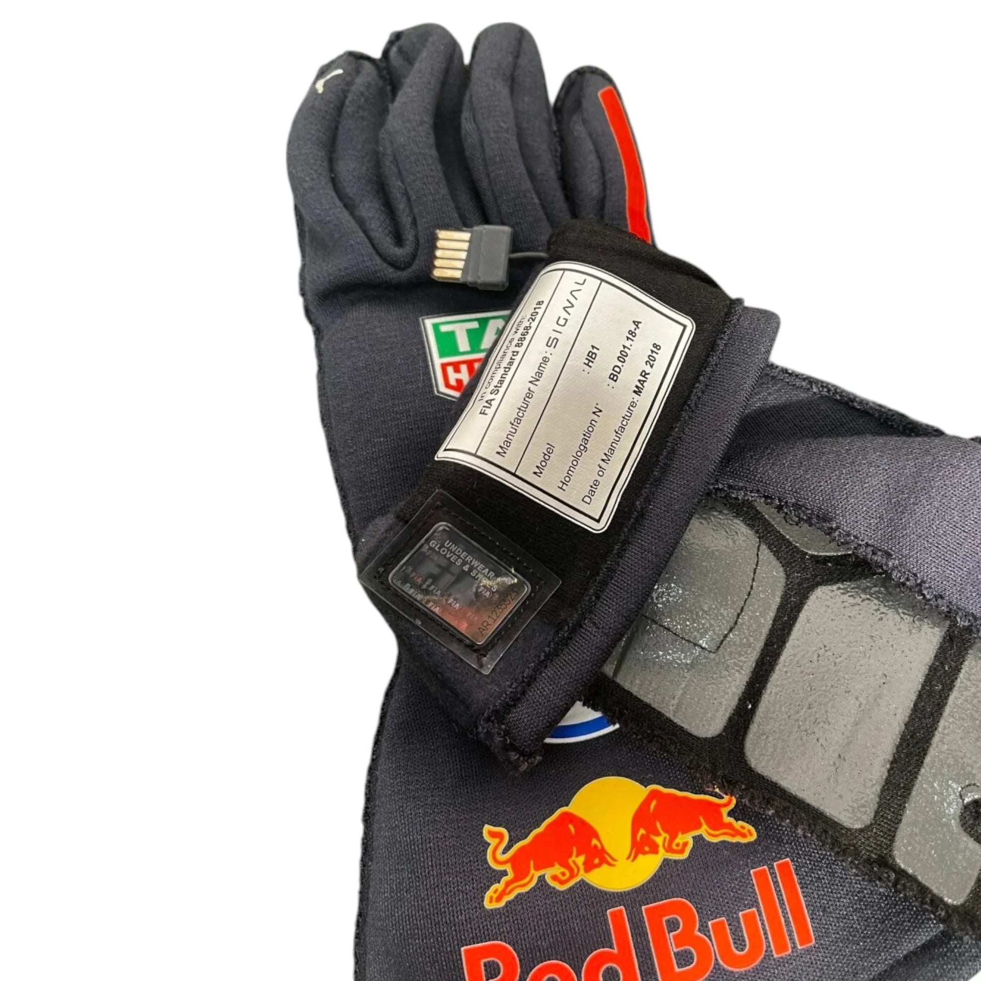 2019 Max Verstappen Red Bull Race Gloves - F1 Vintage Racewear