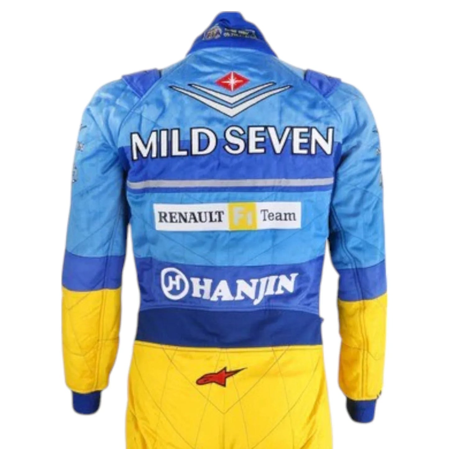 2002 Fernando Alonso Signed Mild Seven Renault F1 Suit - F1 Vintage Racewear