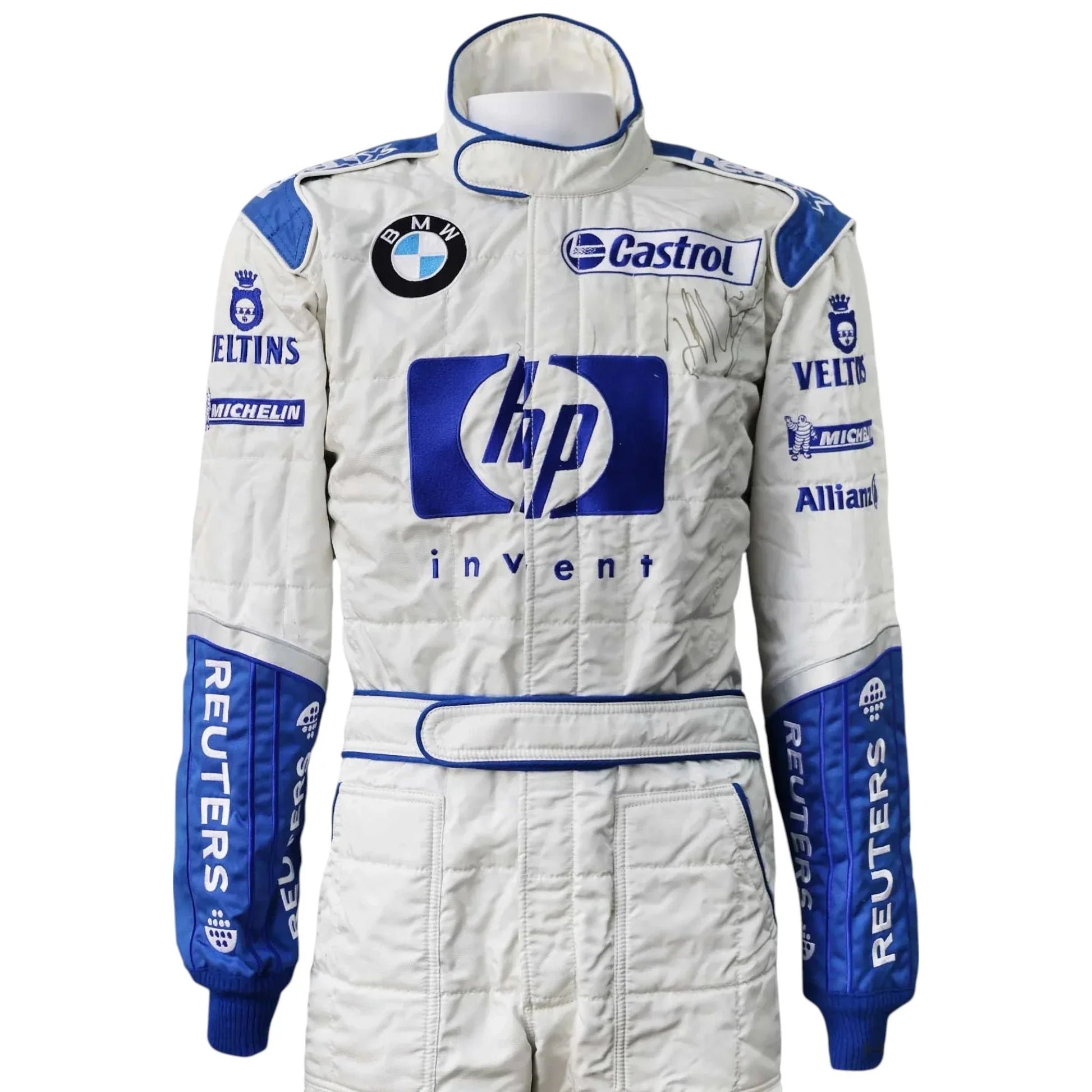 2002 Juan Pablo Montoya Signed Williams-BMW Season F1 Pit Crew Suit - F1 Vintage Racewear