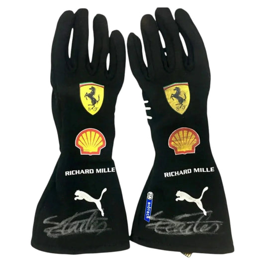 2021 Charles Leclerc Ferrari Monaco GP F1 gloves - F1 Vintage Racewear