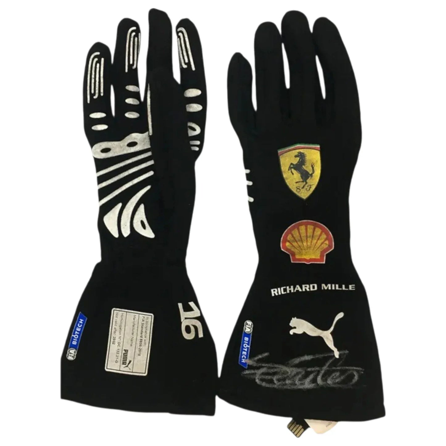 2021 Charles Leclerc Ferrari Monaco GP F1 gloves - F1 Vintage Racewear
