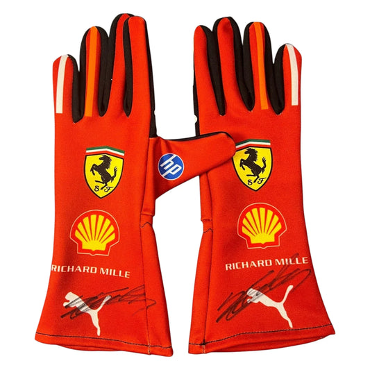 2024 Charles Leclerc Ferrari F1 Racing Gloves - F1 Vintage Racewear