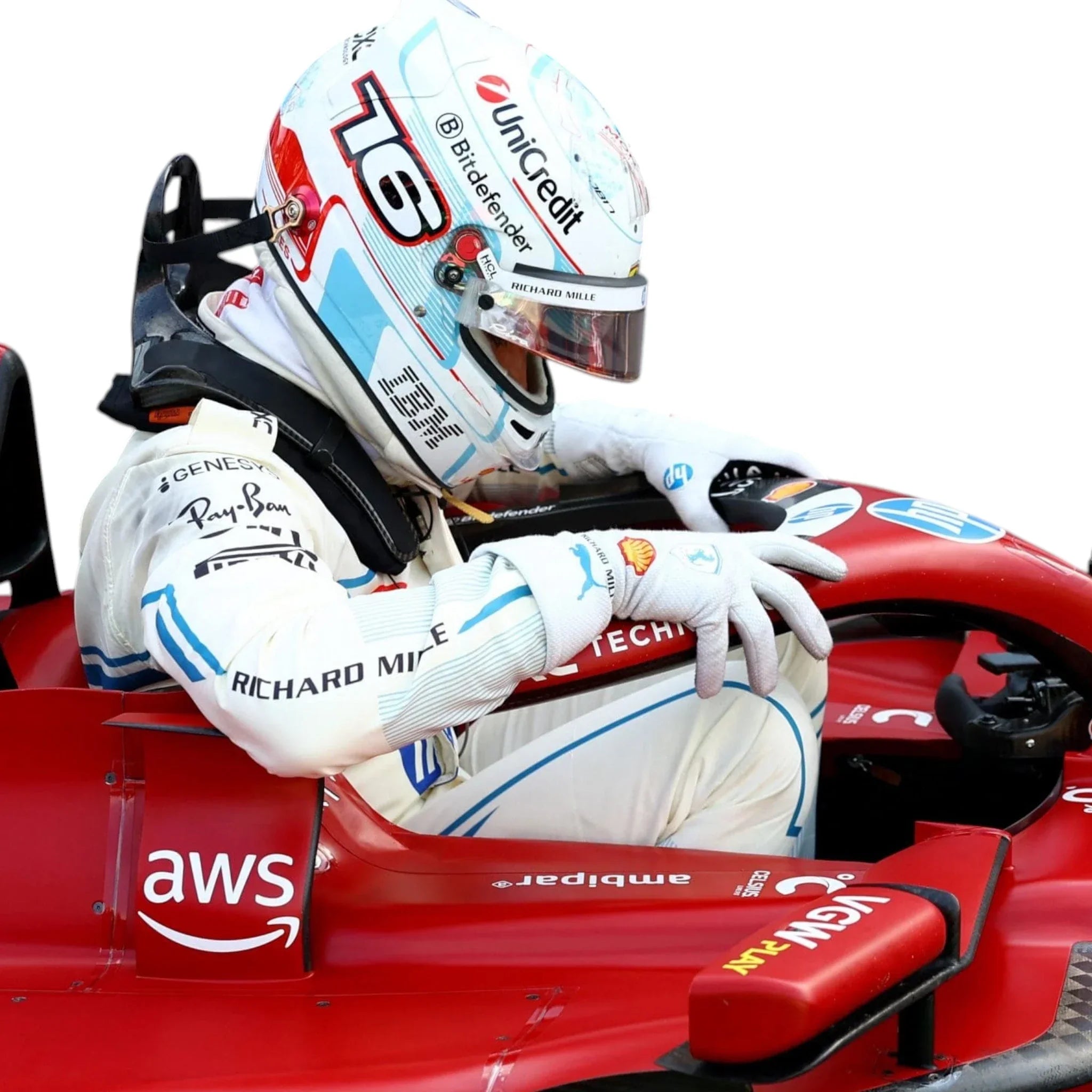 2025 Charles Leclerc Racing Gloves - Monaco GP - F1 Vintage Racewear
