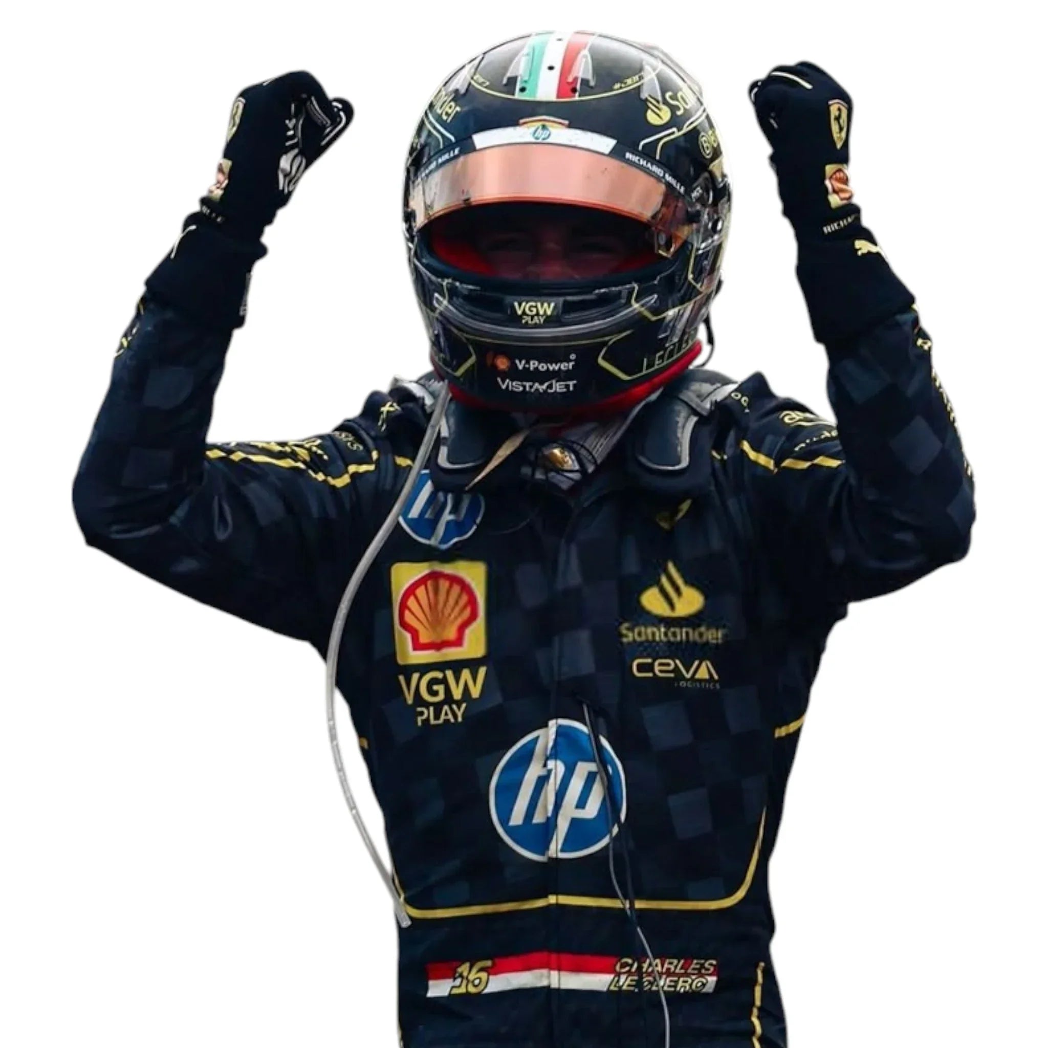 2024 Charles Leclerc F1 Racing Gloves - Italian Grand Prix | Ferrari - F1 Vintage Racewear