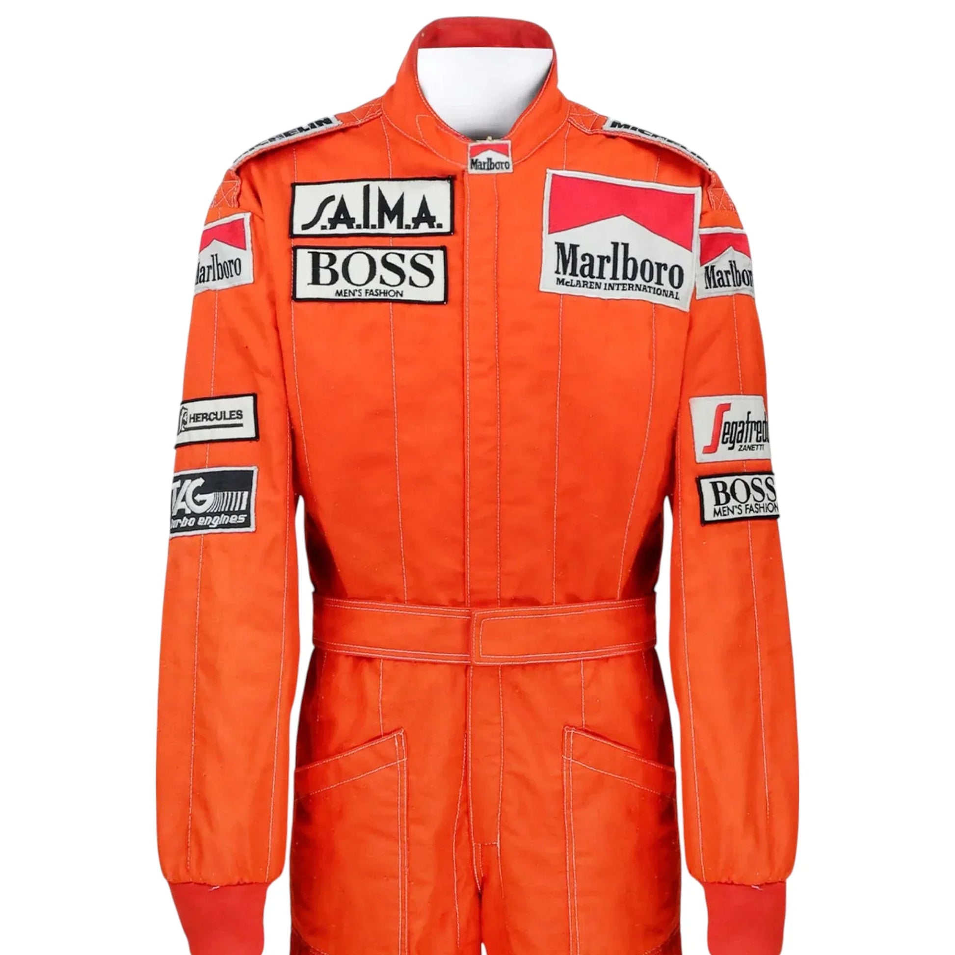 1984 Alain Prost Race Worn McLaren F1 Suit - F1 Vintage Racewear