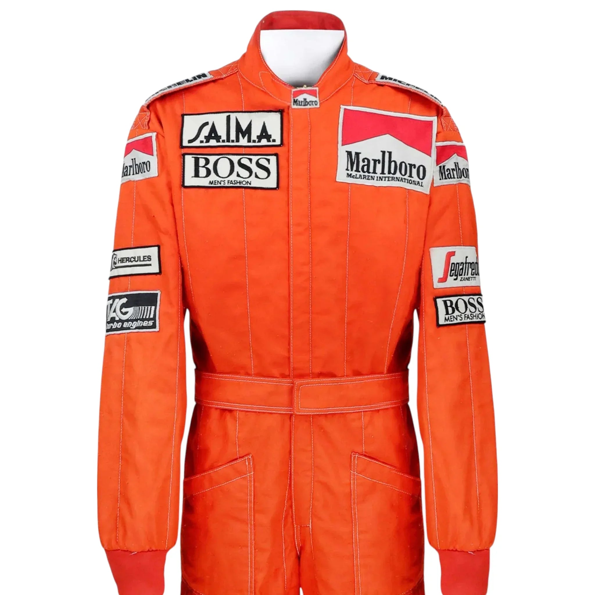 1984 Alain Prost Race Worn McLaren F1 Suit - F1 Vintage Racewear