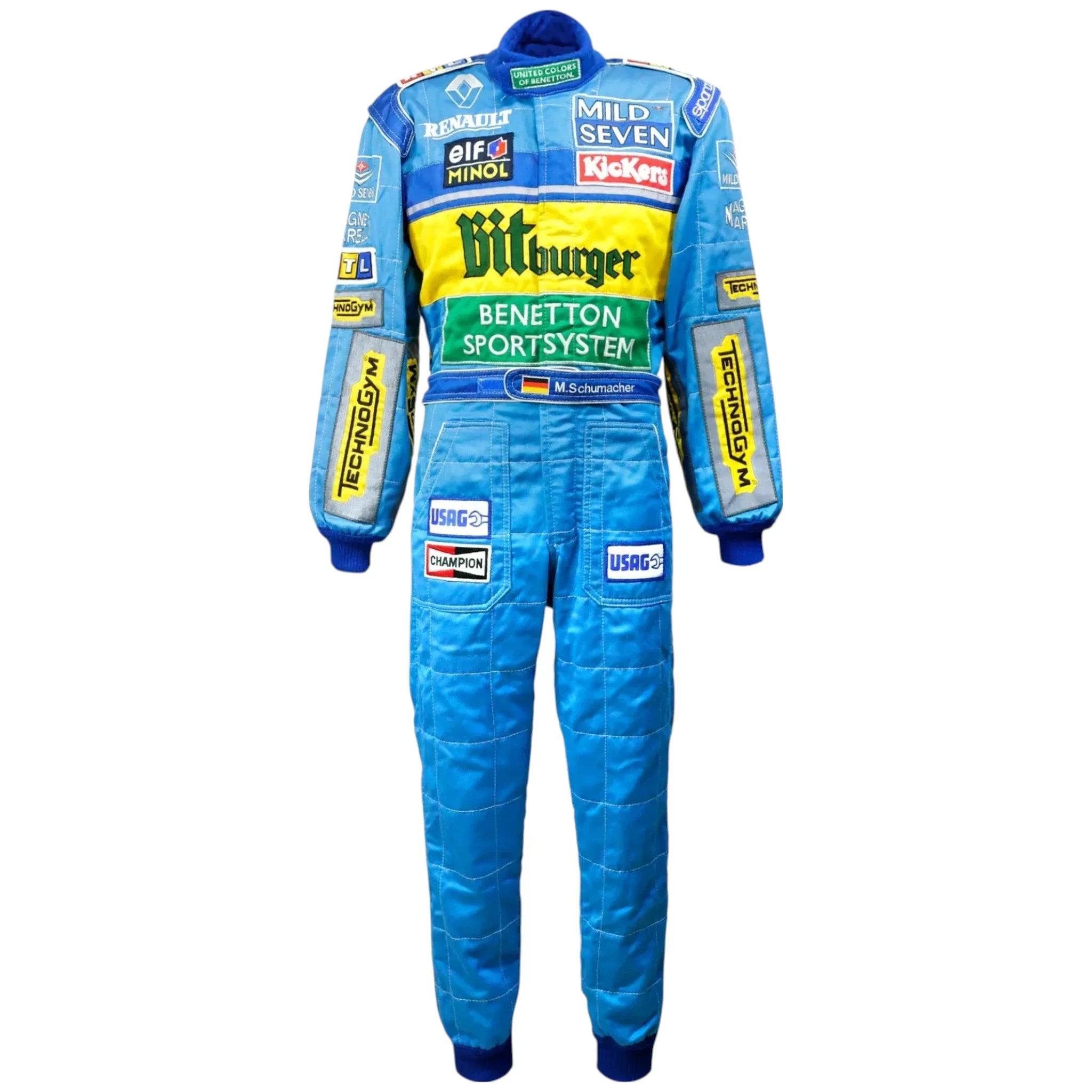 1995 Michael Schumacher 2nd World Championship | Benetton Renault F1 Suit - F1 Vintage Racewear