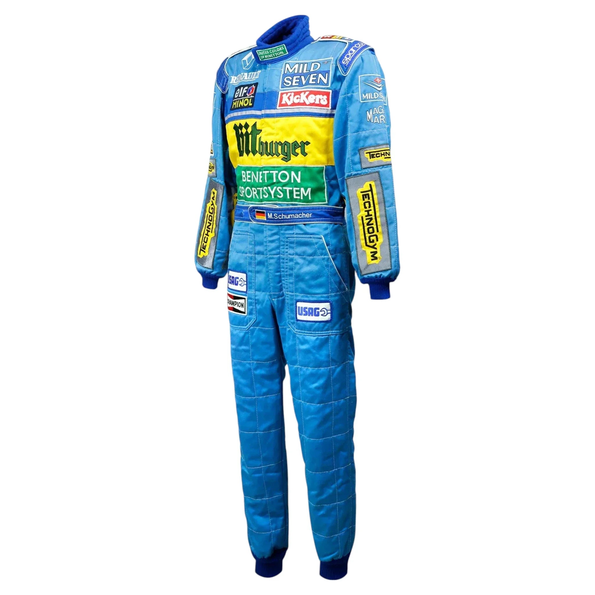 1995 Michael Schumacher 2nd World Championship | Benetton Renault F1 Suit - F1 Vintage Racewear